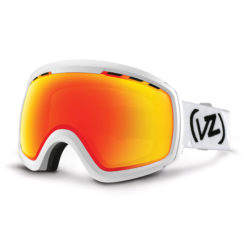 Men's Von Zipper Goggles - Von Zipper Feenom NLS Goggles. White Satin - Fire Chrome